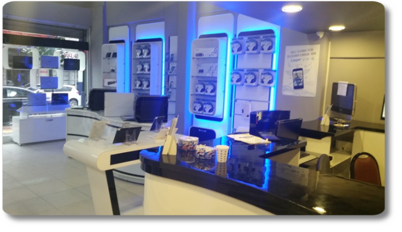 banko telefon bankoları cap telefonu tezgahları camlı banko vitrin aksesuar pano turkcell banko vodafone banko telefoncu dekoraston mağaza vitrinleri gsm bankoları